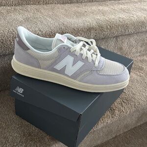New Balance Women's Cream/Grey/ Light Purple Sneakers